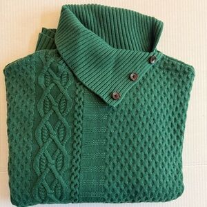 Talbots Cape Style Sweater, Forest Green, NWOT, size M/L